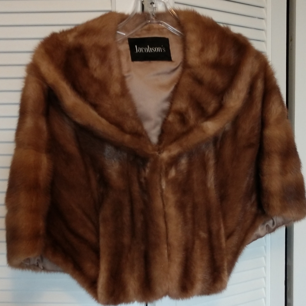 Jacobson's Real Fur Shrug size 10-12